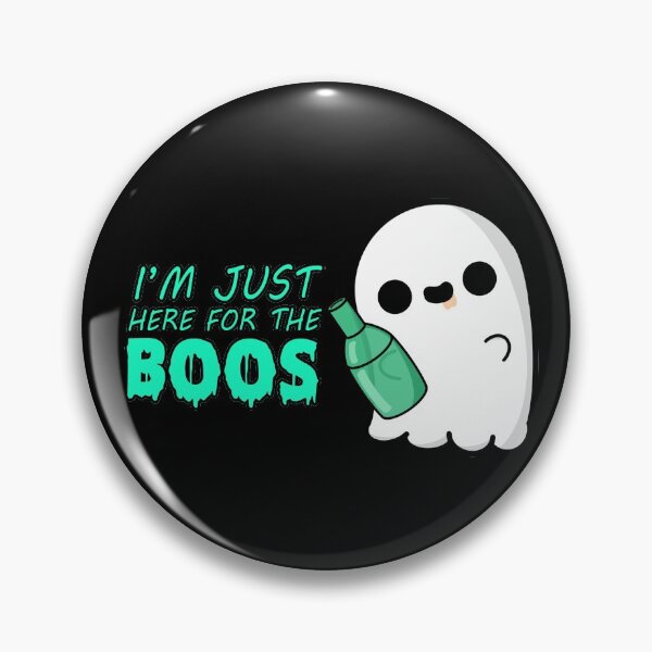 Item preview, Cute Cartoon Ghost|| I'm Just Here for the Boos || Kawaii Halloween designed and sold by cookingwithten.