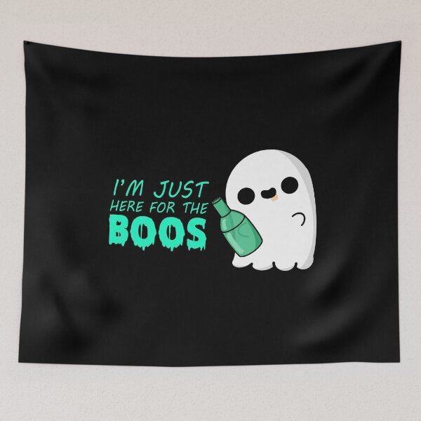 Item preview, Cute Cartoon Ghost|| I'm Just Here for the Boos || Kawaii Halloween designed and sold by cookingwithten.