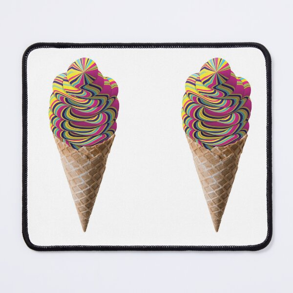 Item preview, Trippy Whipped Icecream Cone Digital Illustration (White Background) designed and sold by Ciara Shortall.