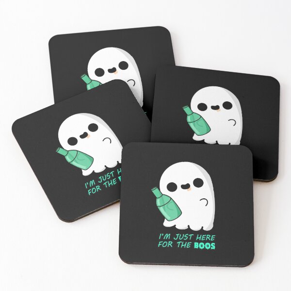 Item preview, Cute Cartoon Ghost|| I'm Just Here for the Boos || Kawaii Halloween designed and sold by cookingwithten.