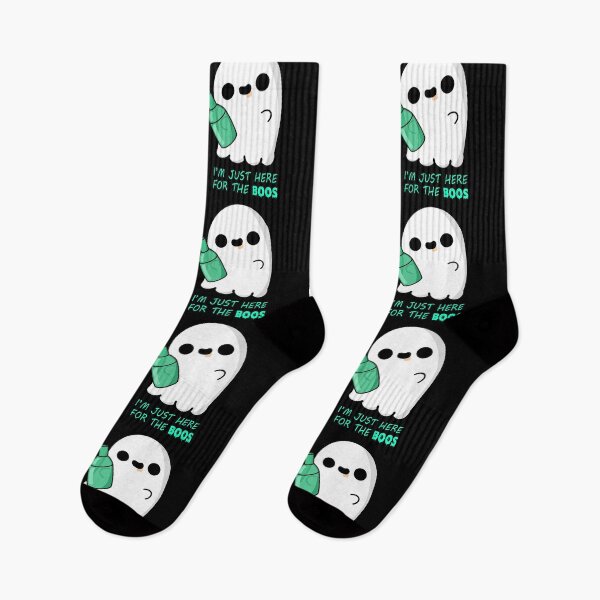 Item preview, Cute Cartoon Ghost|| I'm Just Here for the Boos || Kawaii Halloween designed and sold by cookingwithten.