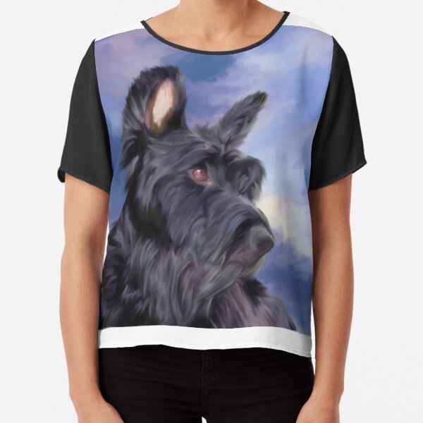 Adorable Scottish Terrier Dog Chiffon Top