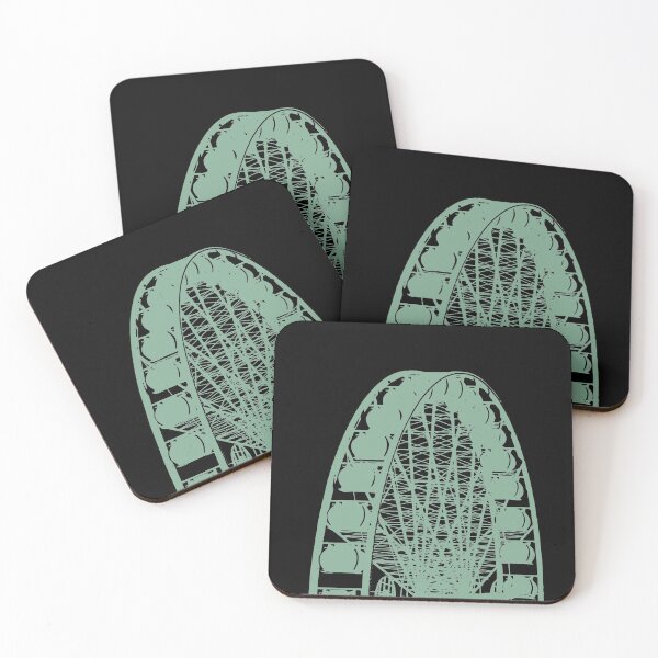 Item preview, Ferris Wheel Amusement Park - Line Art designed and sold by mitevisuals.
