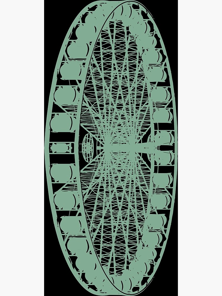 Poster 50x40cm – Parc D’attractions Ancien – Grande Roue – Décoration Murale Arttor