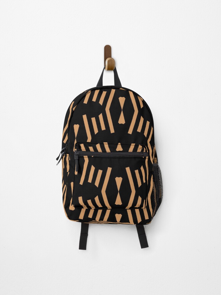 Thumbnail 1 von 3, Rucksack, Orange and Black Stripe Chevron Pattern Coordinates w/ Sherwin Williams 2022 Popular Color Bakelite Gold SW 6368 - Colour Trends designt und verkauft von ColorOfTheYears.