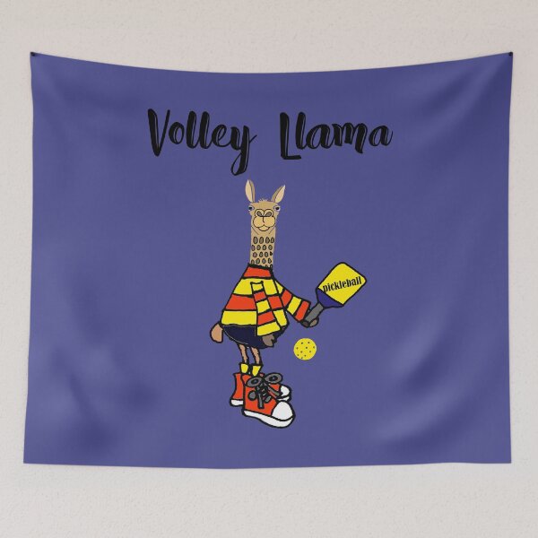 Item preview, Funny Llama Playing Pickleball Volley Llama Pun designed and sold by Nature's Fancy.