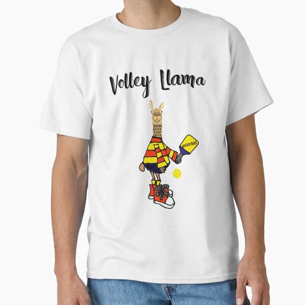 Item preview, Funny Llama Playing Pickleball Volley Llama Pun designed and sold by Nature's Fancy.