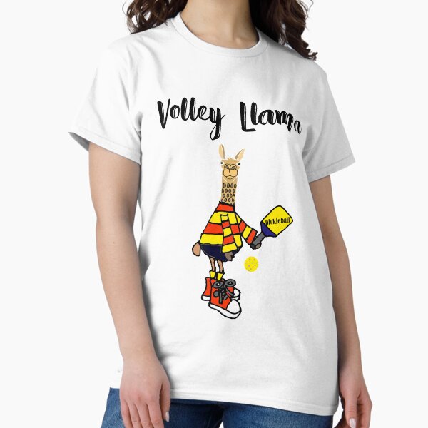 Item preview, Funny Llama Playing Pickleball Volley Llama Pun designed and sold by Nature's Fancy.