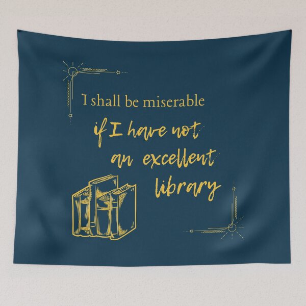 Item preview, Bookish library pride and prejudice quote for book lovers   designed and sold by nerdgurllreadz.