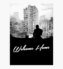 Minimal Silhouette Poster Design - 'Welcome Home' Photographic Print