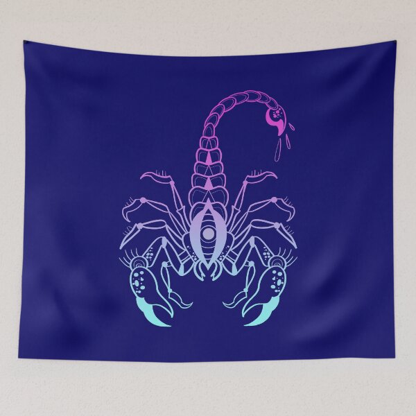 Item preview, Pink and blue traditional Scorpio designed and sold by Blacklinesw9.