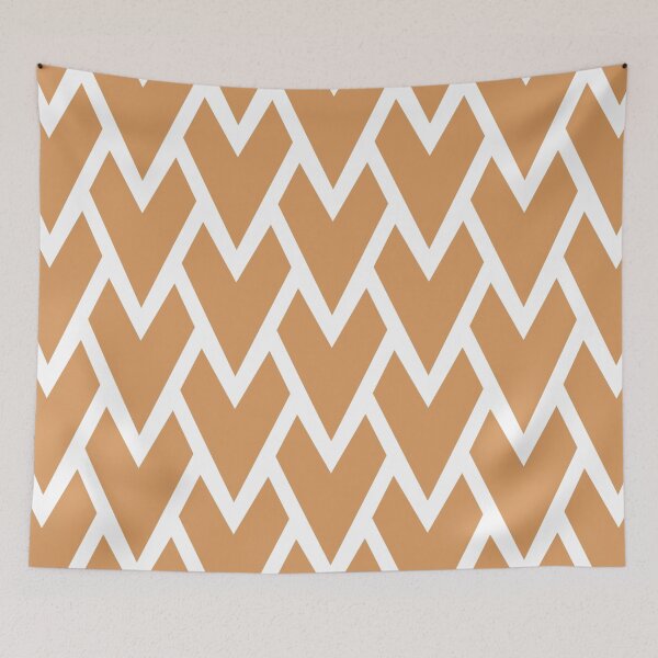 Item preview, Orange and White Tessellation Line Pattern 17 Coordinates w/ Sherwin Williams 2022 Popular Color Bakelite Gold SW 6368 - Colour Trends designed and sold by ColorOfTheYears.