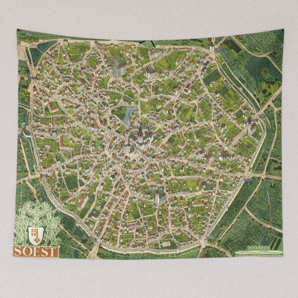 Item preview, 1956 Vintage Map of Soest, Germany designed and sold by Gin  Neko.