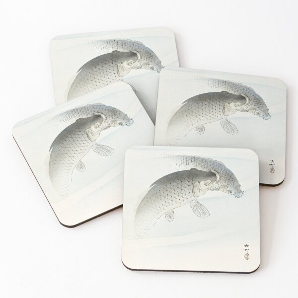 Item preview, Japanese Art Two carp fish (1900 - 1910) by Ohara Koson designed and sold by Designedbysm.