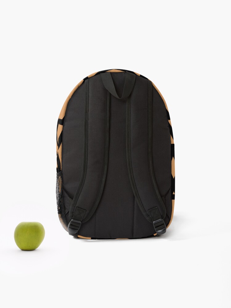 Thumbnail 2 von 3, Rucksack, Orange and Black Tessellation Line Pattern 20 Coordinates w/ Sherwin Williams 2022 Popular Color Bakelite Gold SW 6368 - Colour Trends designt und verkauft von ColorOfTheYears.