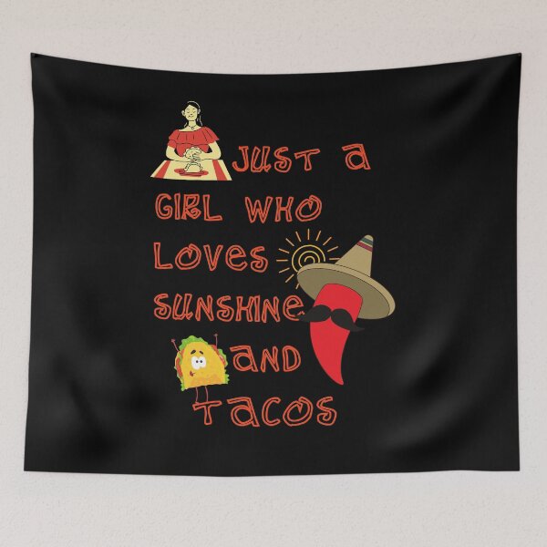 Item preview, just a girl who loves sunshine and tacos designed and sold by Harshler-Art.