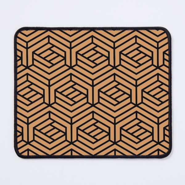 Item preview, Orange and Black Cube Geometric Shape Pattern Coordinates w/ Sherwin Williams 2022 Popular Color Bakelite Gold SW 6368 - Colour Trends designed and sold by ColorOfTheYears.