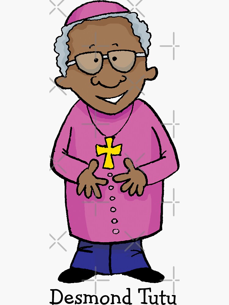 Thumbnail 3 of 3, Sticker, Desmond Tutu designed and sold by GuyFox.