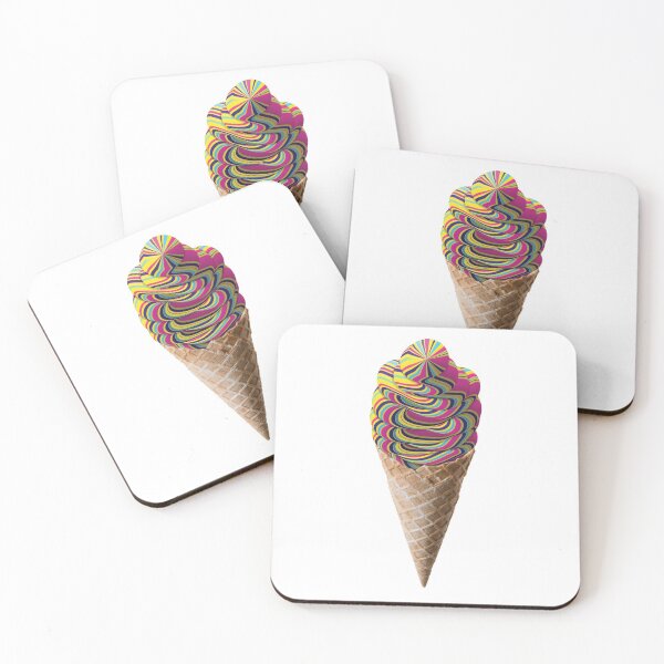 Item preview, Trippy Whipped Icecream Cone Digital Illustration (White Background) designed and sold by Ciara Shortall.