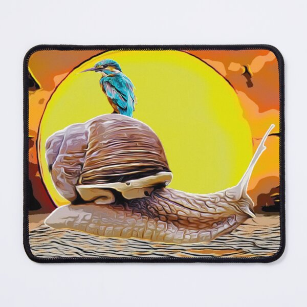 Item preview, Kingfisher riding on sail desert sunset designed and sold by TrippyEarth.