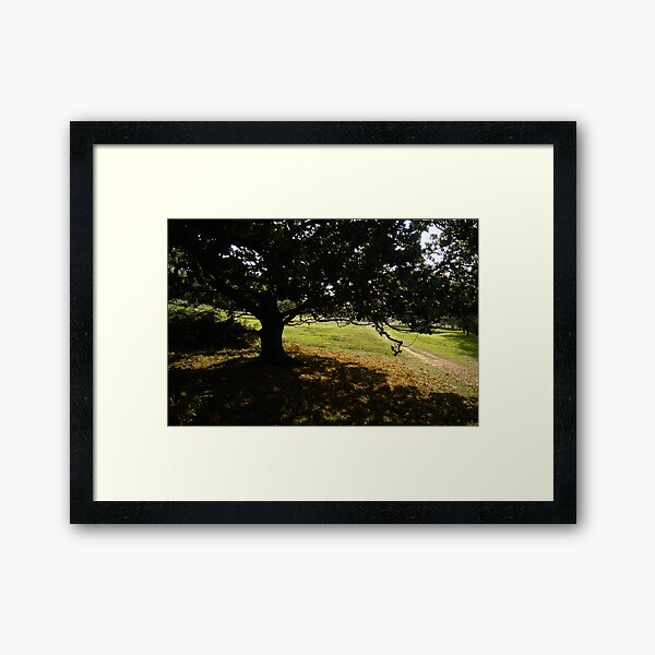 October Sunshine at the Downs Framed Art Print