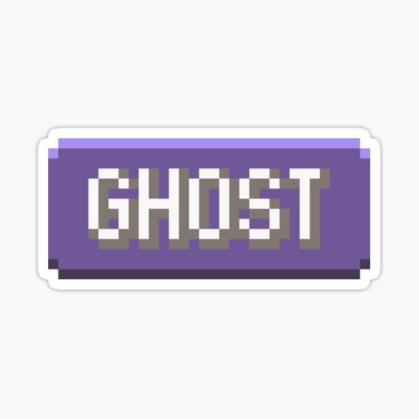 Ghost Type Sprite Sticker