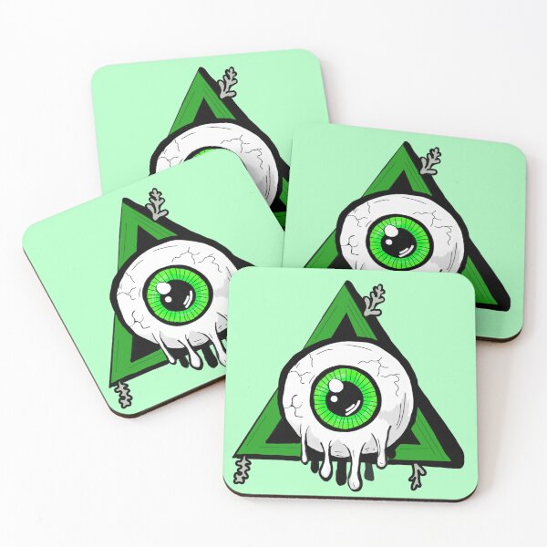 Item preview, Melting Green all seeing eye green background  designed and sold by DemonicGloom.