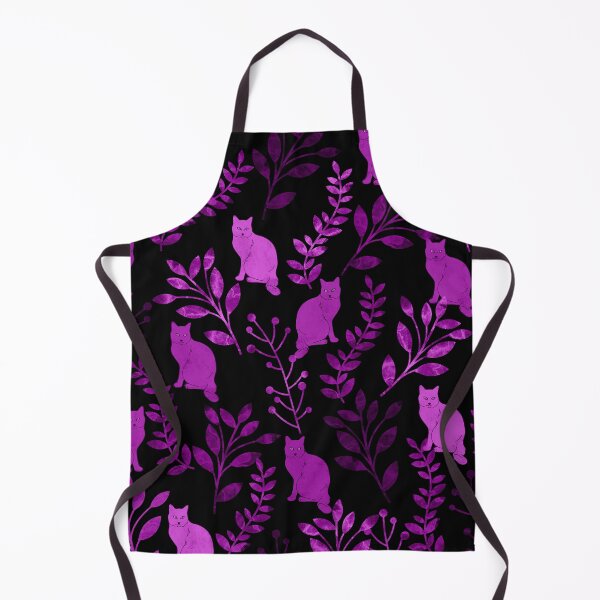 Watercolor Floral and Cat II Apron