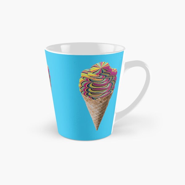 Item preview, Trippy Whipped Icecream Cone Digital Illustration (Blue Background) designed and sold by Ciara Shortall.