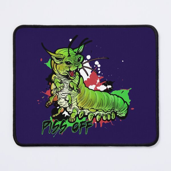 Item preview, Angry Caterpillar: Green Graffiti with text Piss Off designed and sold by iduzarts.