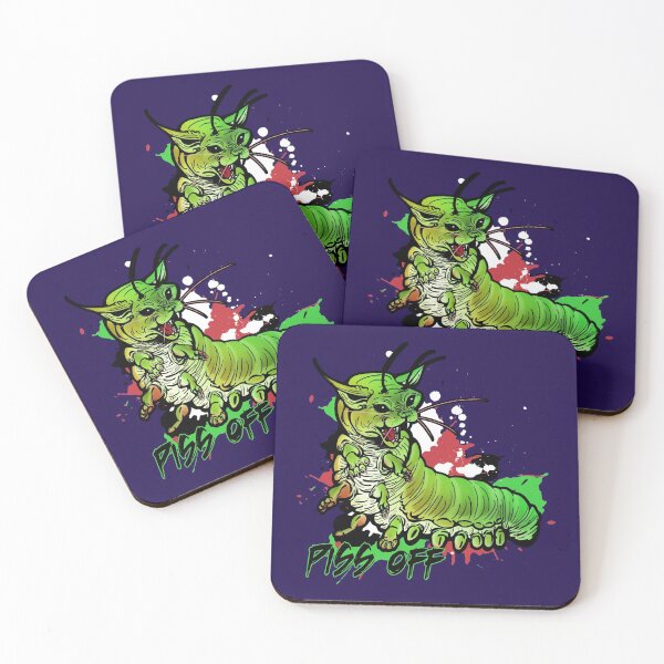 Item preview, Angry Caterpillar: Green Graffiti with text Piss Off designed and sold by iduzarts.
