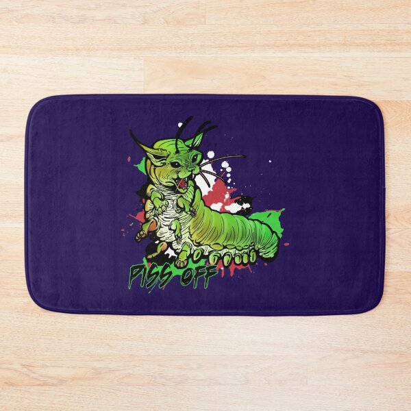 Item preview, Angry Caterpillar: Green Graffiti with text Piss Off designed and sold by iduzarts.