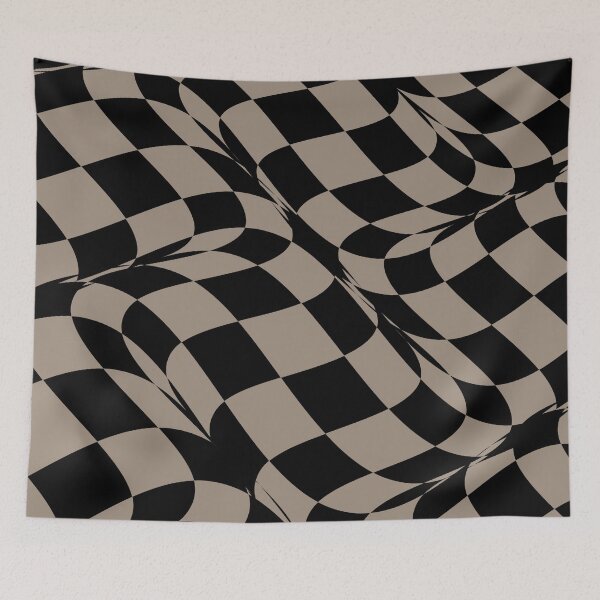 Item preview, Taupe and Black Abstract Checkerboard Pattern Coordinates w/ Sherwin Williams 2022 Popular Color Cocoa Whip SW 9084 designed and sold by ColorOfTheYears.