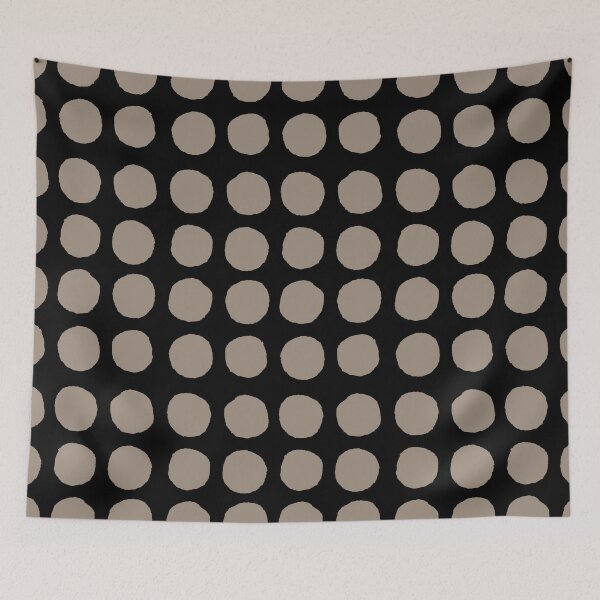Item preview, Taupe and Black Abstract Polka Dot Pattern Coordinates w/ Sherwin Williams 2022 Popular Color Cocoa Whip SW 9084 designed and sold by ColorOfTheYears.