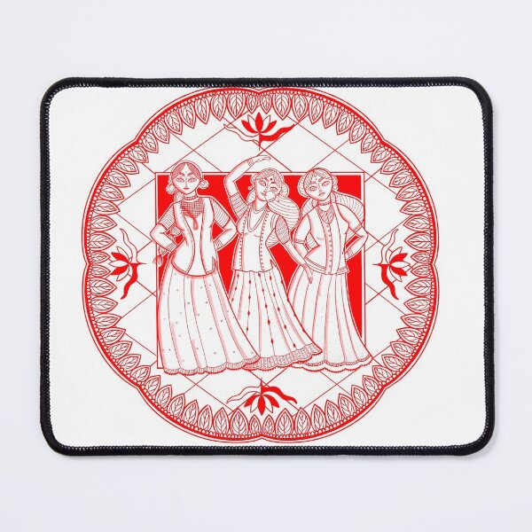 Item preview, Traditional Indian Art dancing women designed and sold by Mansiart.