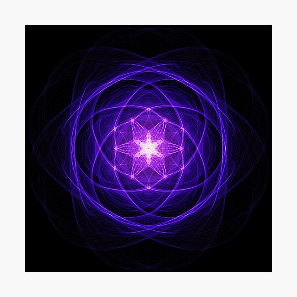 Energetic Geometry - Indigo Prayers Photographic Print