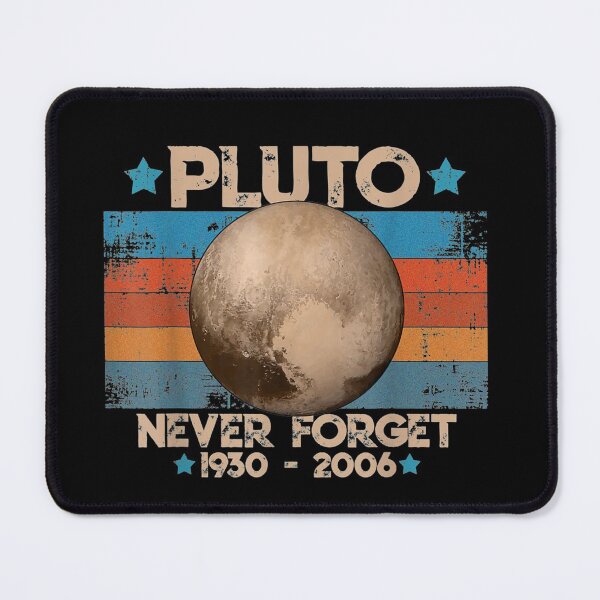 Vintage Never Forget Pluto Retro Style Funny Space Mouse Pad