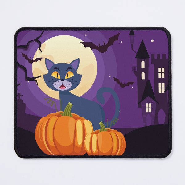 Item preview, Scary Halloween Haunted House Cat Design designed and sold by petpuppymania.