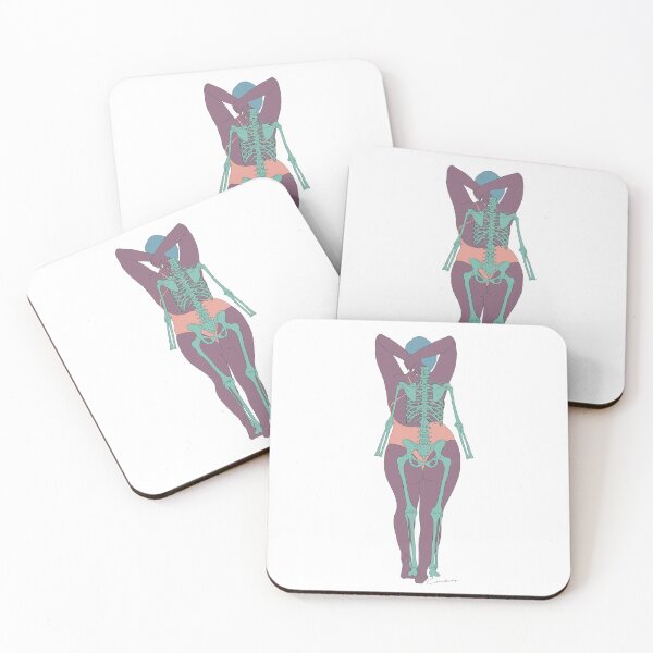 Item preview, Female swimsuit skeleton design back view, purple body, no background by Gorilla Bark designed and sold by GorillaBark.