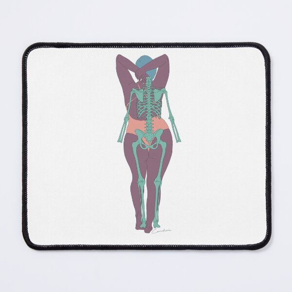 Item preview, Female swimsuit skeleton design back view, purple body, no background by Gorilla Bark designed and sold by GorillaBark.