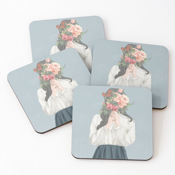 Item preview,  A beautiful girl hiding behind flowers. designed and sold by SK yn.