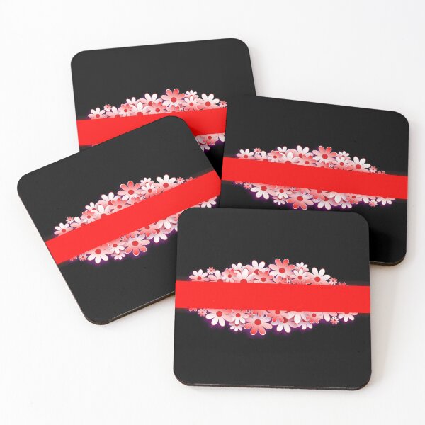 Item preview, Flowers covered by red stripe designed and sold by NoahDea.