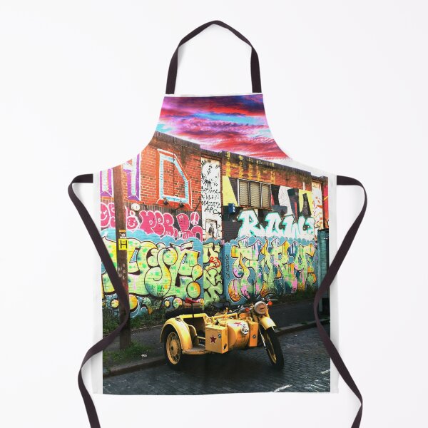 Item preview, Graffiti Walls in East London with retro Motorbike designed and sold by WaVe Brain.