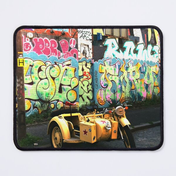 Item preview, Graffiti Walls in East London with retro Motorbike designed and sold by WaVe Brain.