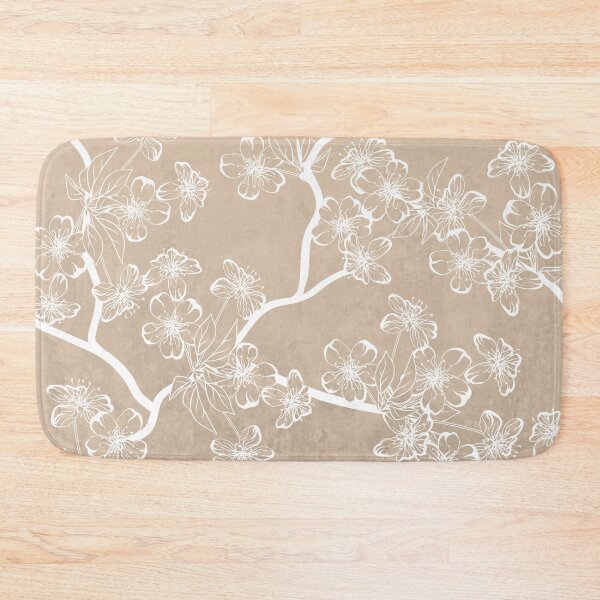 Item preview, Japandi Style Print with White Cherry Blossom designed and sold by Coralgb.