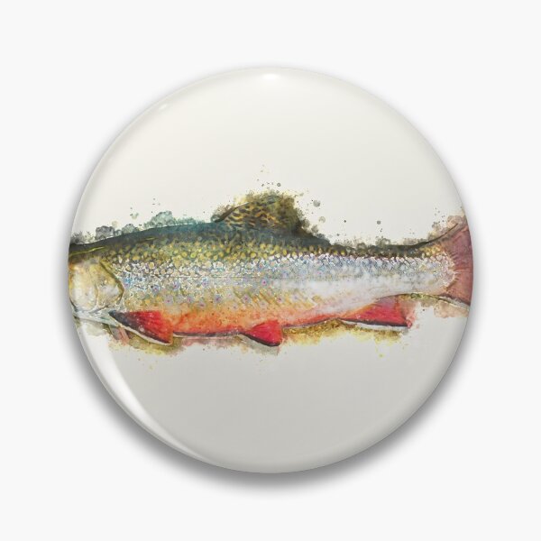 Item preview, brook trout fish_watercolor painting designed and sold by shokA Design.