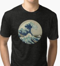 Hokusai Kaiju T-Shirt Tri-blend T-Shirt