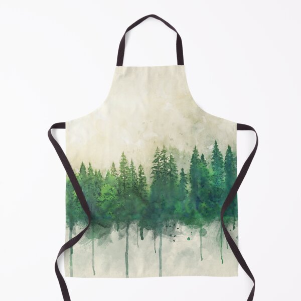 Item preview, green forest watercolor painting designed and sold by shokA Design.