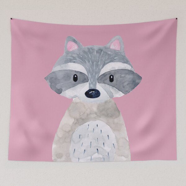 Item preview, Cute raccoon pink designed and sold by PetitMartin.