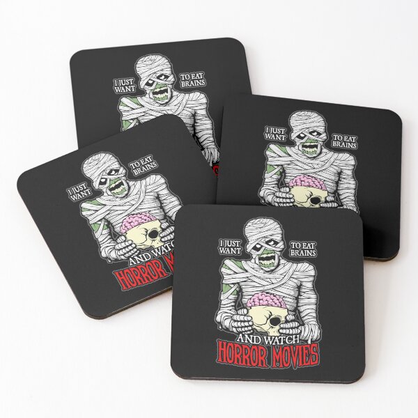 Item preview, I Just Want To Eat Brains And Watch Horror Movies Mummy designed and sold by GrandeDuc.